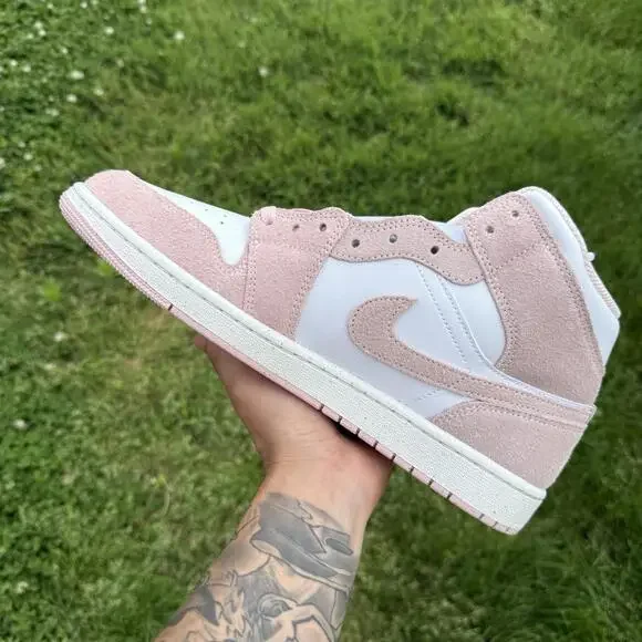 Nike Air Jordan 1 Mid SE Legend Pink Pink Suede FN5215-161 11 Men